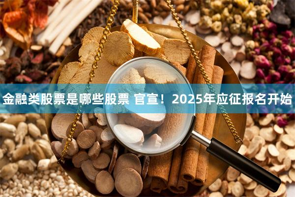 金融类股票是哪些股票 官宣！2025年应征报名开始