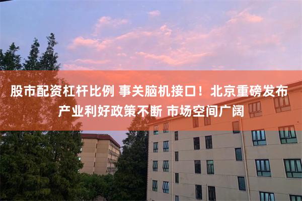 股市配资杠杆比例 事关脑机接口！北京重磅发布 产业利好政策不断 市场空间广阔