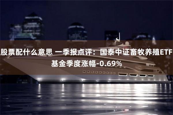 股票配什么意思 一季报点评：国泰中证畜牧养殖ETF基金季度涨幅-0.69%
