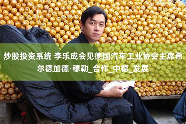 炒股投资系统 李乐成会见德国汽车工业协会主席希尔德加德·穆勒_合作_中德_发展