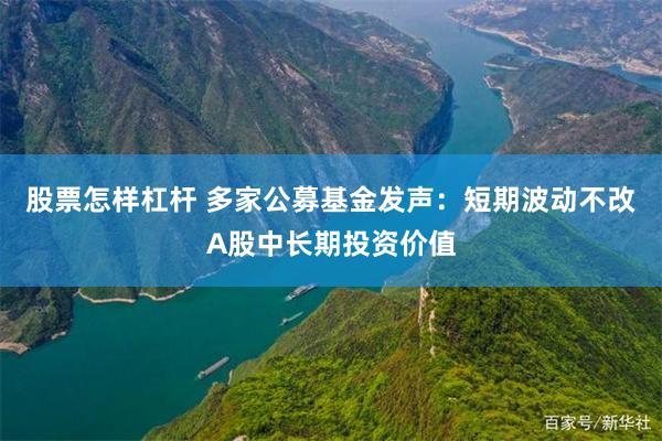 股票怎样杠杆 多家公募基金发声：短期波动不改A股中长期投资价值