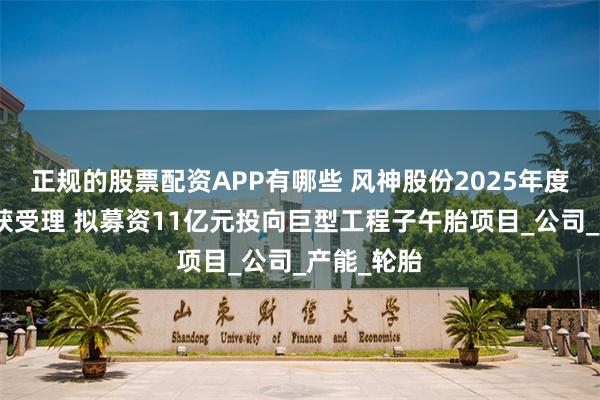 正规的股票配资APP有哪些 风神股份2025年度定增计划获受理 拟募资11亿元投向巨型工程子午胎项目_公司_产能_轮胎